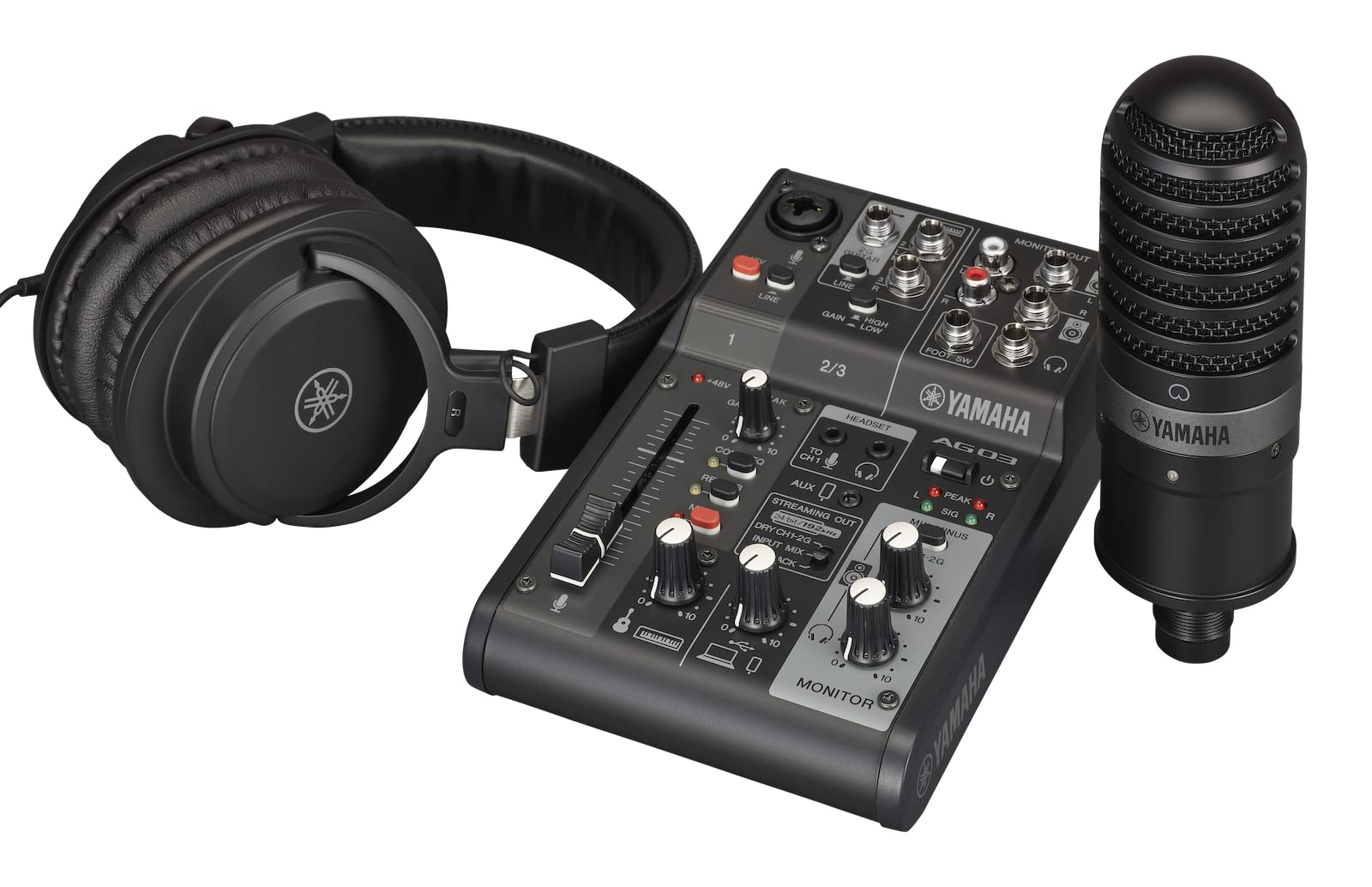 Yamaha AG03MK2 Black Live Streaming Kit with mixer/USB interface