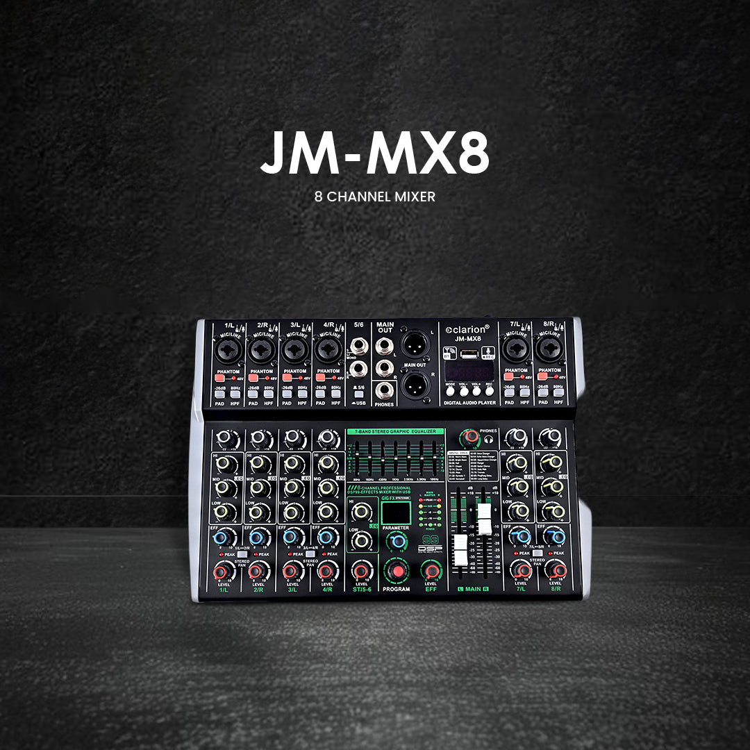 clarion JM-MX8 Professional Audio Mixer