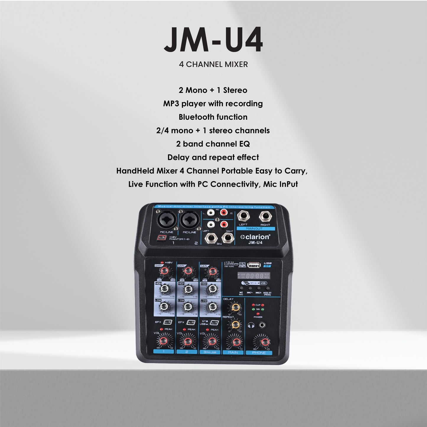 clarion JM-U4 Professional Audio Mixer