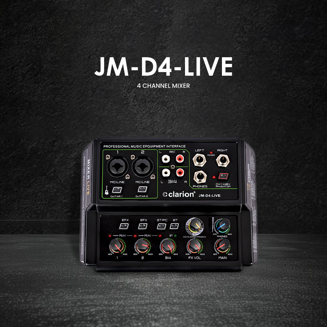 clarion JM-D4 LIVE Professional Audio Mixer