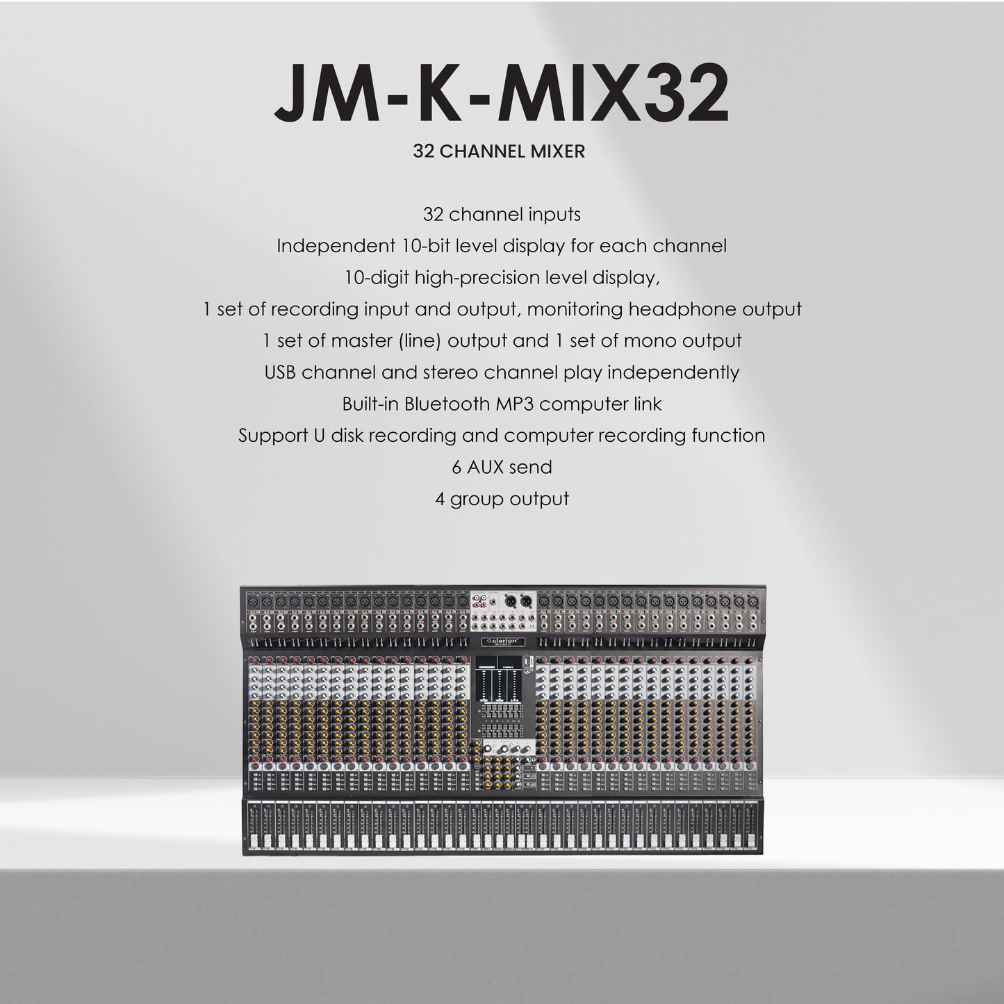 clarion JM-K-MIX32 32 Channel Professional Audio Mixer - KMIX Series