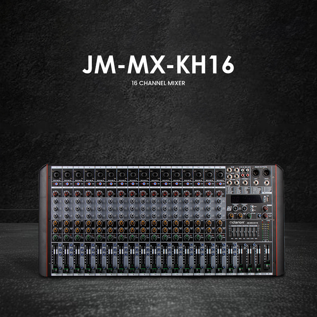 clarion JM-MX-KH16 16 Channel Professional Audio Mixer - KH Series