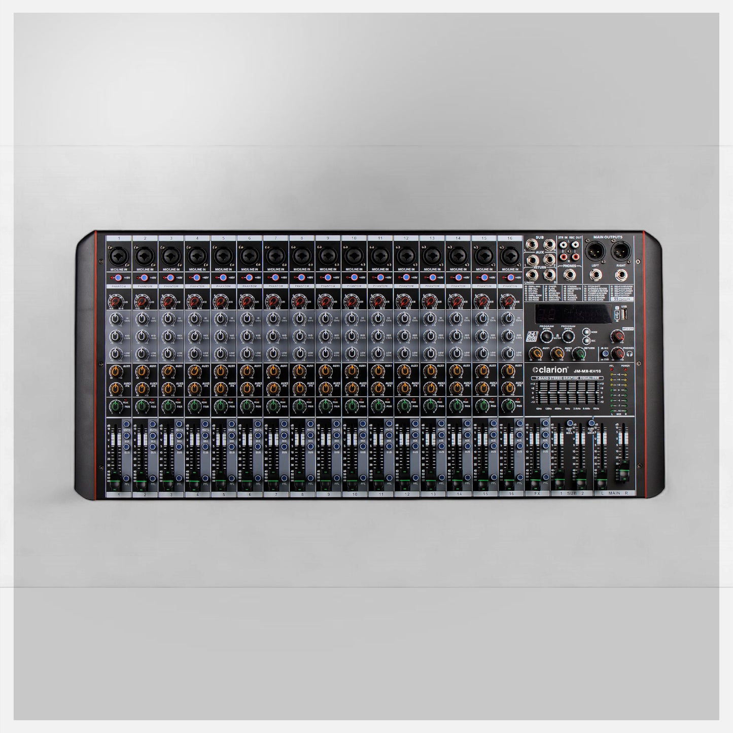 clarion JM-MX-KH16 16 Channel Professional Audio Mixer - KH Series