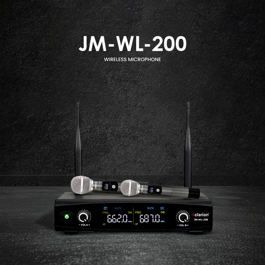 clarion JM-WL-200  Dual Channel Wireless Microphone