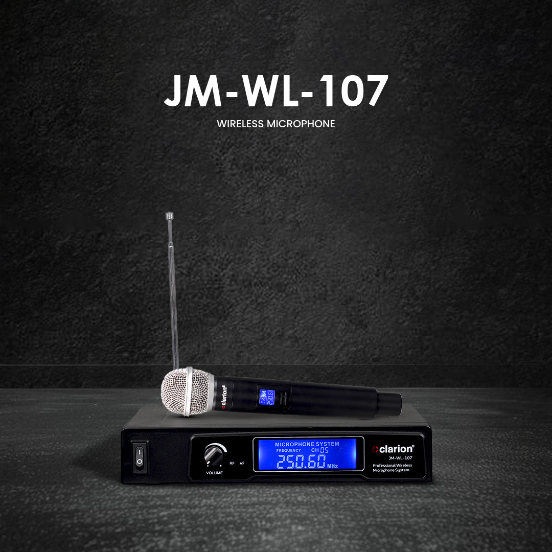 clarion JM-WL-107 Single Channel Wireless Microphone