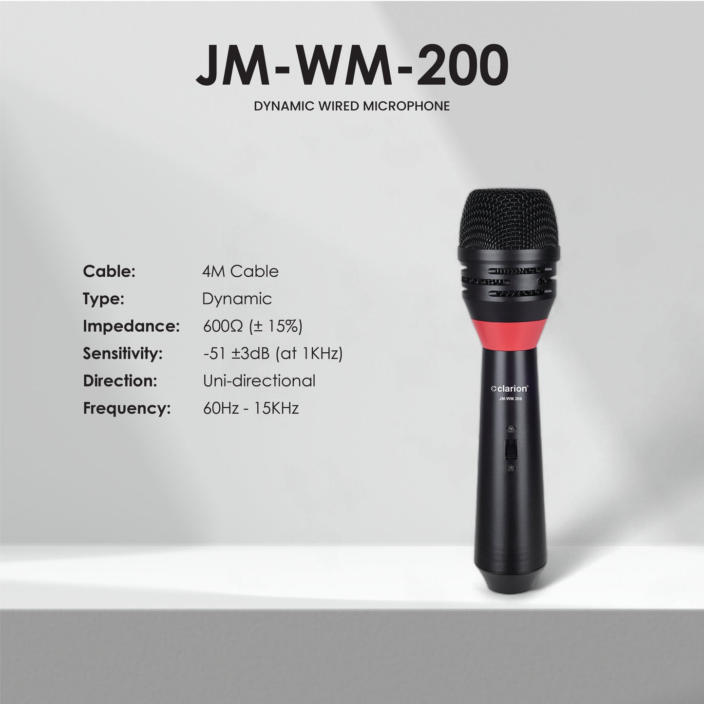 clarion JM-WM 200 Dynamic Unidirectional Microphone