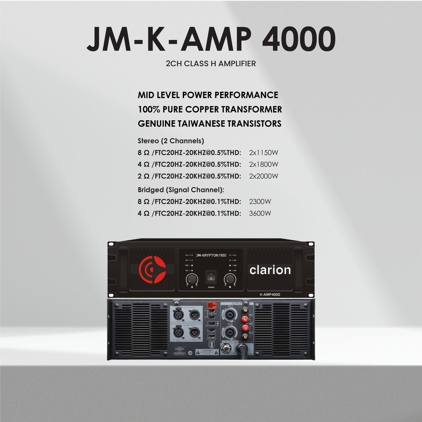 CLARION JM-K-AMP 4000   AUDIO AMPLIFIER