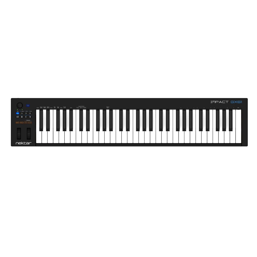 Nektar IMPACT GX61 61-Key Full-Size Velocity-Sensitive USB Midi Keyboard Controller with Nektar DAW Integration and Free Professional Recording Software