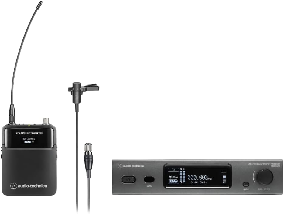 Audio-Technica 3000 Series Wireless System Wireless Microphone System with Lavalier Mic (ATW-3211/831DE2)