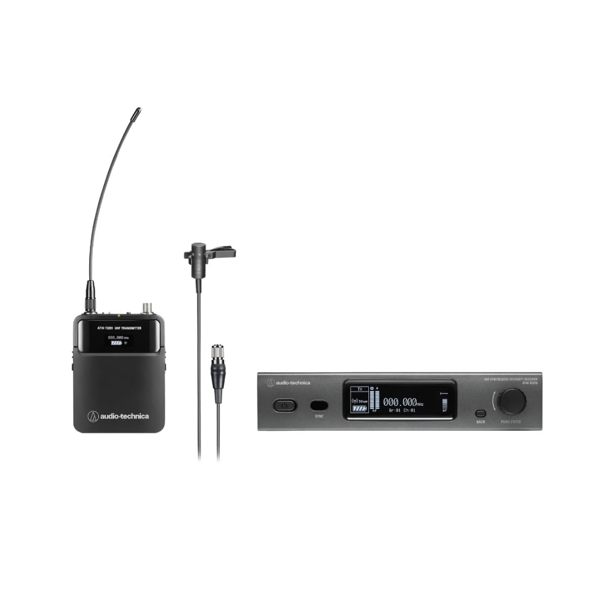 Audio-Technica 3000 Series Wireless System Wireless Microphone System with Lavalier Mic (ATW-3211/831DE2)