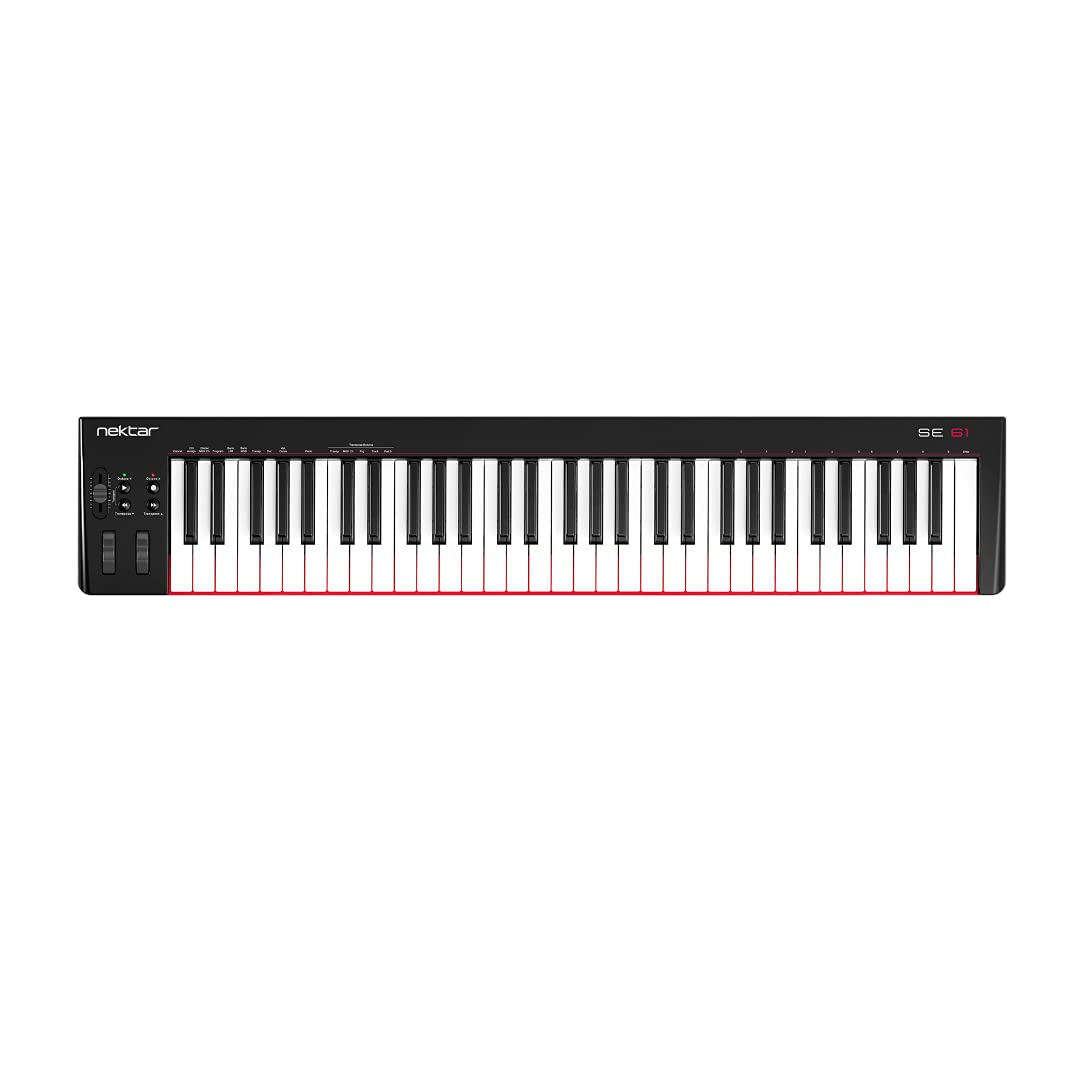 Nektar SE61 61-Key Full-Size Velocity-Sensitive USB Midi Keyboard Controller with Nektar DAW Integration and Free Professional Recording Software