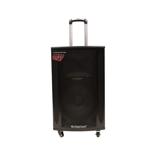 Clarion JM-Woodburn 12 12inch Karaoke Trolley Speaker with 2 UHF microphones