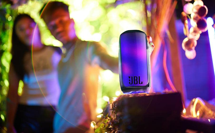 JBL Pulse 5, Wireless Portable Bluetooth Speaker, 40 Watt, Customized 360° Lightshow Portable App, Pro Sound, Deep Bass, 12 Hours Playtime, PartyBoost, IP67 Waterproof & Dustproof (Black)