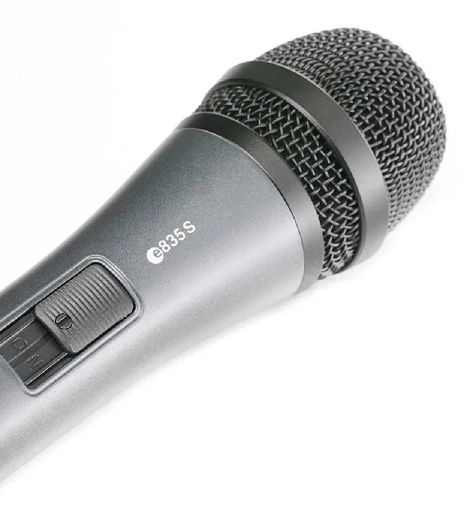 Sennheiser E835-S Dynamic Cardioid Live Handheld Wireless Vocal Microphone for Vocalist, Singers and Performers Also Used in Home Recording, Semi-Pro Studios and Live Sound