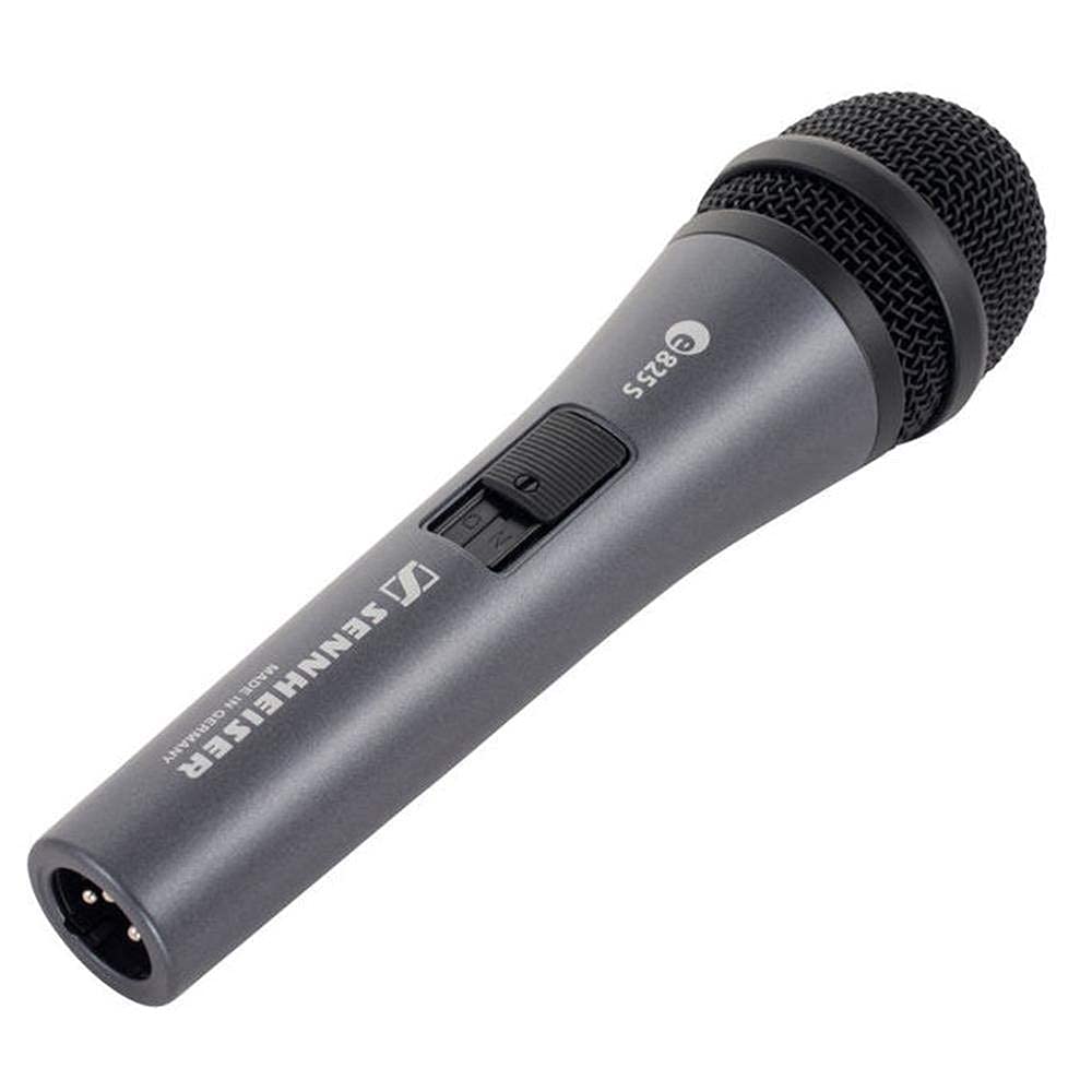 Sennheiser Professional Audio E825-S Vocal Microphone | 100% Voice Clarity,XLR-3| Dynamic Super-Cardioid mic | 40-16,000 Hz| Ideal for Conferences, Choirs, Live Singing & Stage Performances| Black