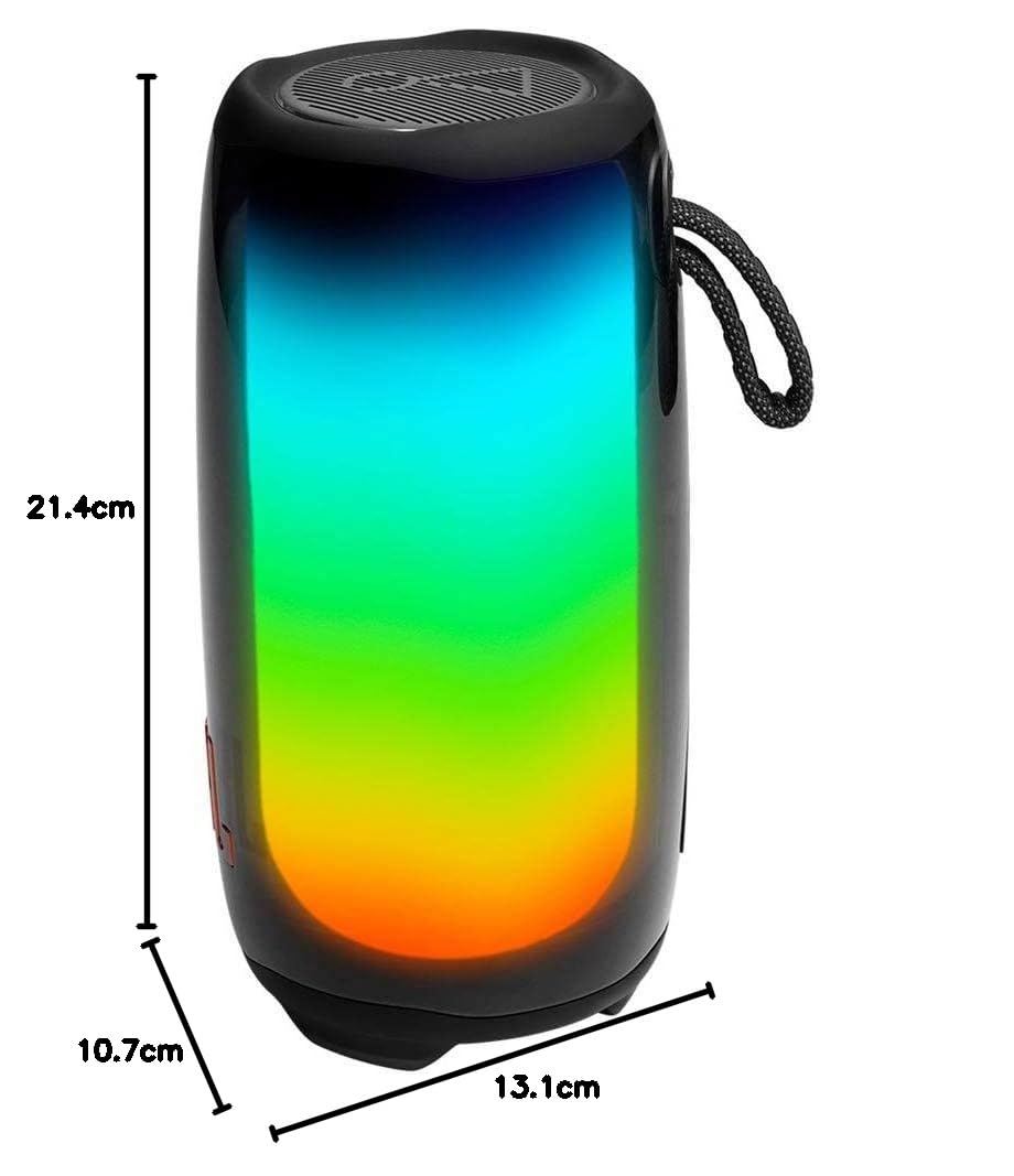 JBL Pulse 5, Wireless Portable Bluetooth Speaker, 40 Watt, Customized 360° Lightshow Portable App, Pro Sound, Deep Bass, 12 Hours Playtime, PartyBoost, IP67 Waterproof & Dustproof (Black)