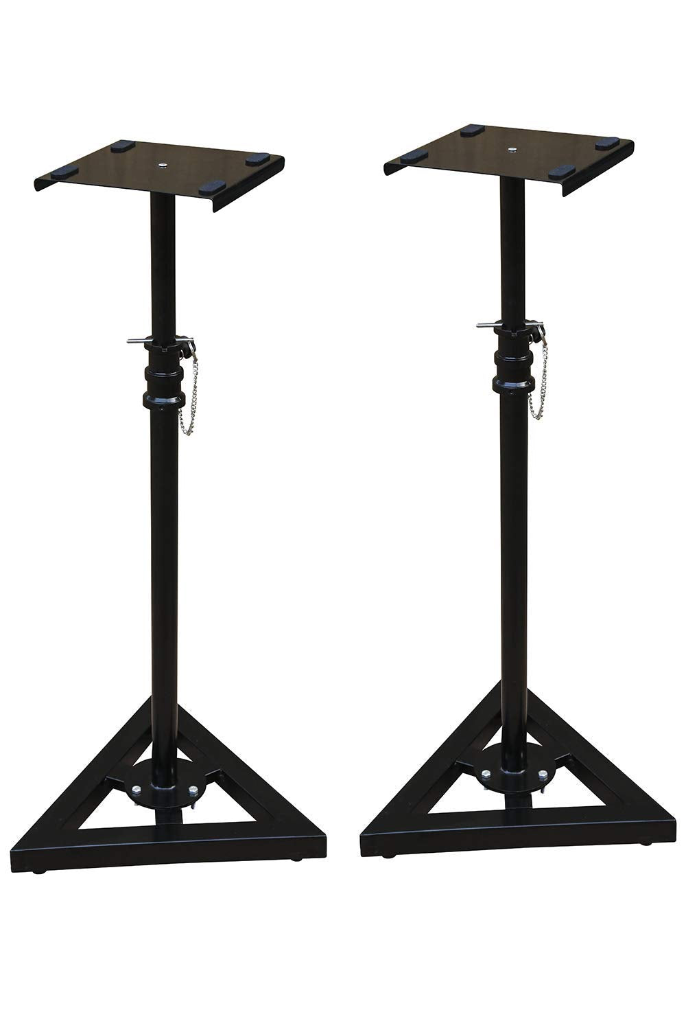 HAWK PROAUDIO Heavy Monitor Stands (Black, Size 7.6 x 7.6 x 132.2 cm) - Set of 2