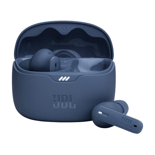 JBL Tune Beam in Ear Wireless TWS Earbuds with Mic, ANC Earbuds, Customized Extra Bass with Headphones App, 48 Hrs Battery, Quick Charge, 4-Mics, IP54, Ambient Aware & Talk-Thru, Bluetooth 5.3 (Blue)