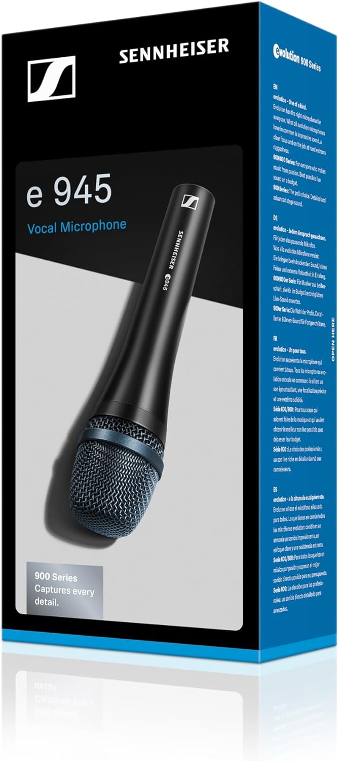 SENNHEISER Professional E 945 Dynamic Super-Cardioid Vocal Microphone,black