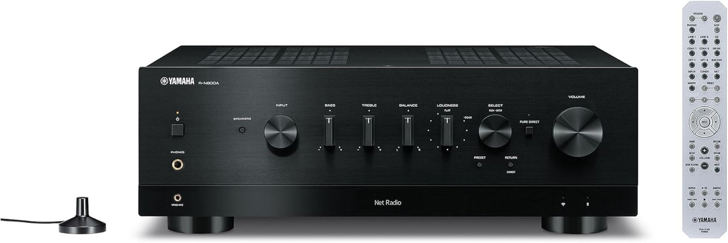 Yamaha R-N800A Network Receiver with Phono and Built-in DAC, Black