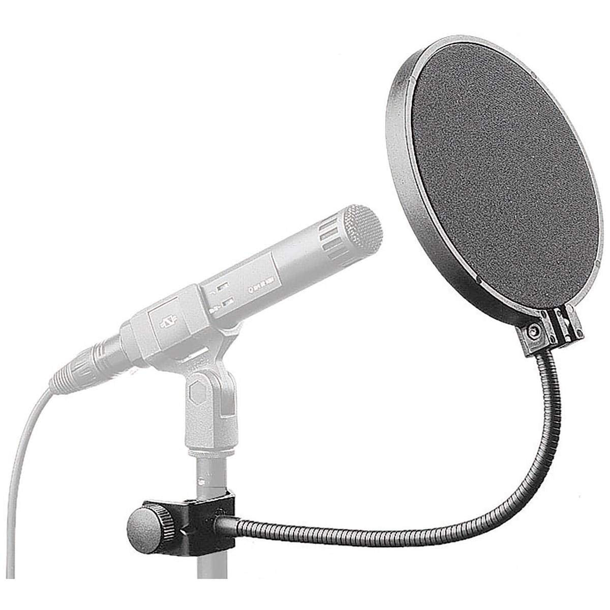 Sennheiser MZP 40 Close-talking Protection Pop Shield with Gooseneck Stand, Black