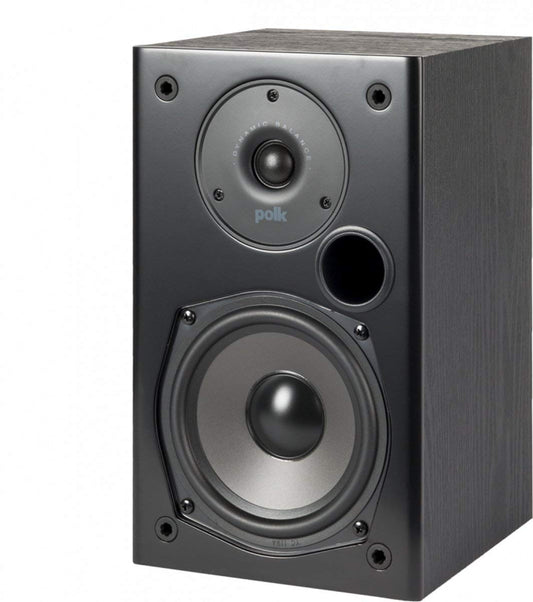 Polk Audio T15 100 Watt 5.1 Channel Wired Bookshelf Speaker with Dolby (Black)