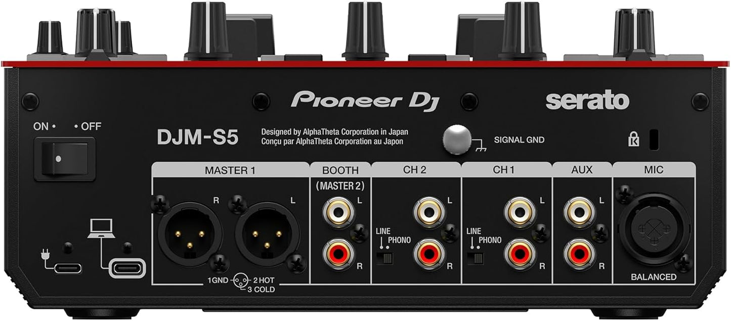 Pioneer DJ DJM-S5 2-channel Mixer for Serato DJ