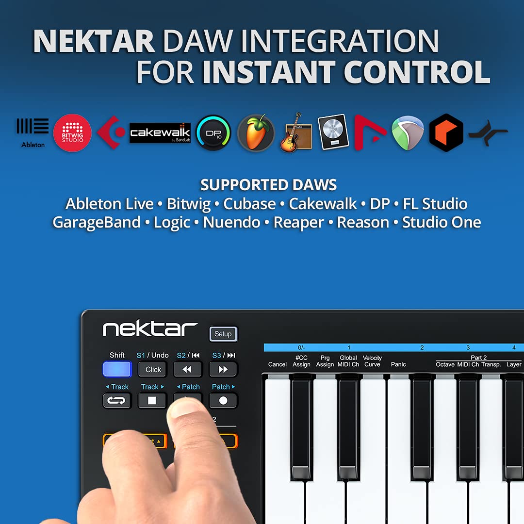 Nektar Impact GX Mini 25 Velocity-sensitive Mini Keys Portable USB Midi Controller