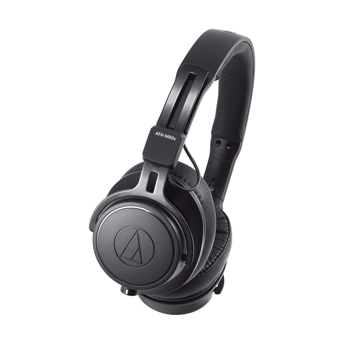 Audio-Technica ATH-M60X On-Ear Closed-Back Dynamic Professional Studio Monitor Headphones Black