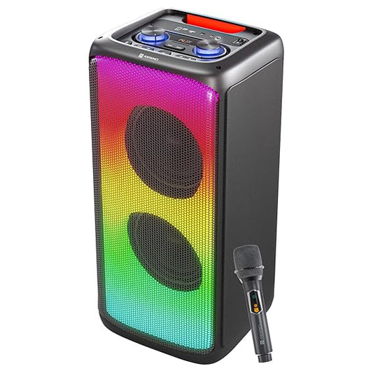 Portronics Iron Beats 250W Wireless Bluetooth Party Speaker with Karaoke Mic,