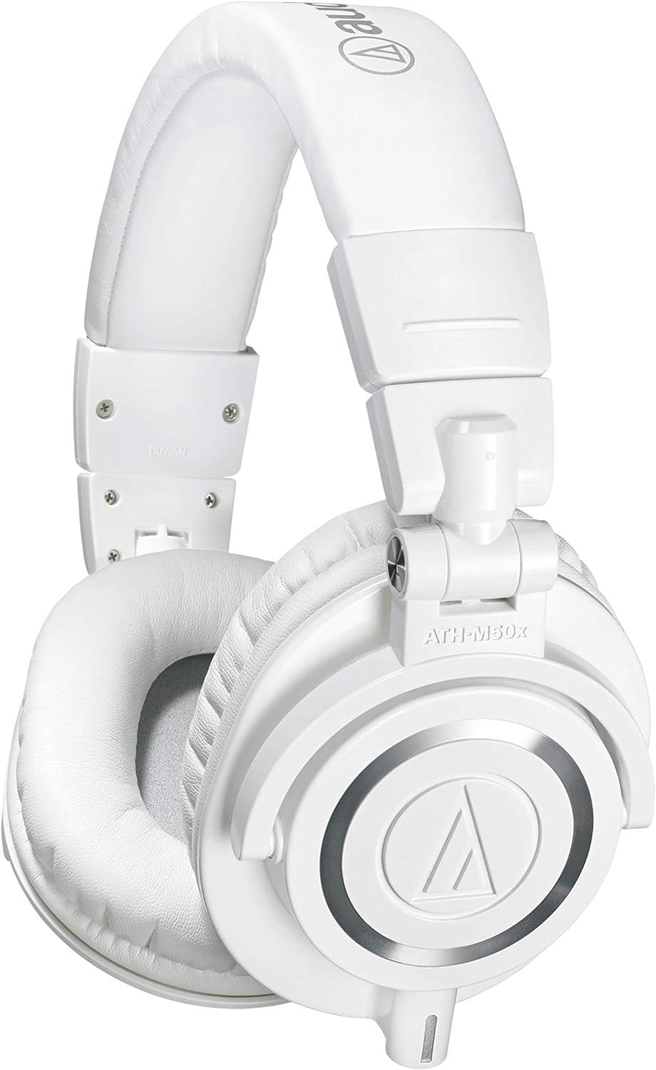 Audio-Technica ATH-M50XWH Professional Studio Monitor Headphones, White, Small