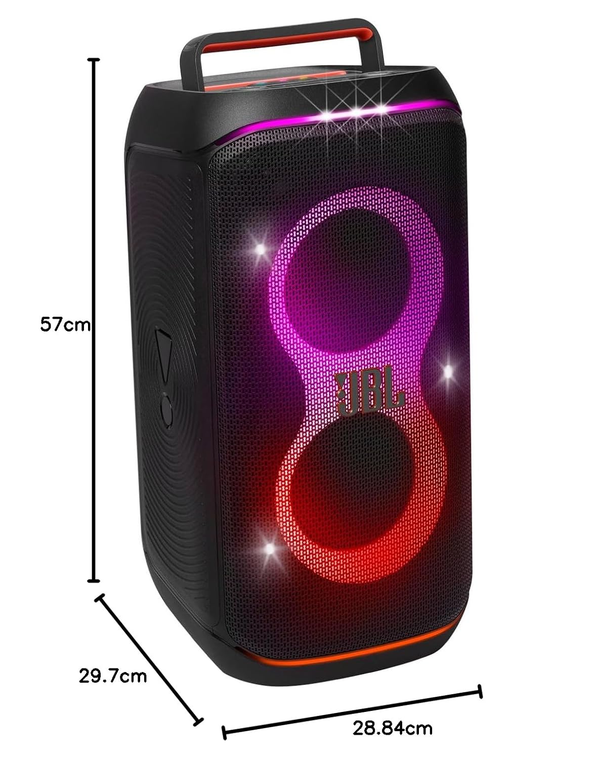 JBL Partybox 120 Wireless Bluetooth 160W Party Speaker, AI Sound Boost, Futuristic Light Show, Upto 12Hrs Playtime,Multispeaker Connection by Auracast, Guitar & Mic Input, Splashproof (Black)