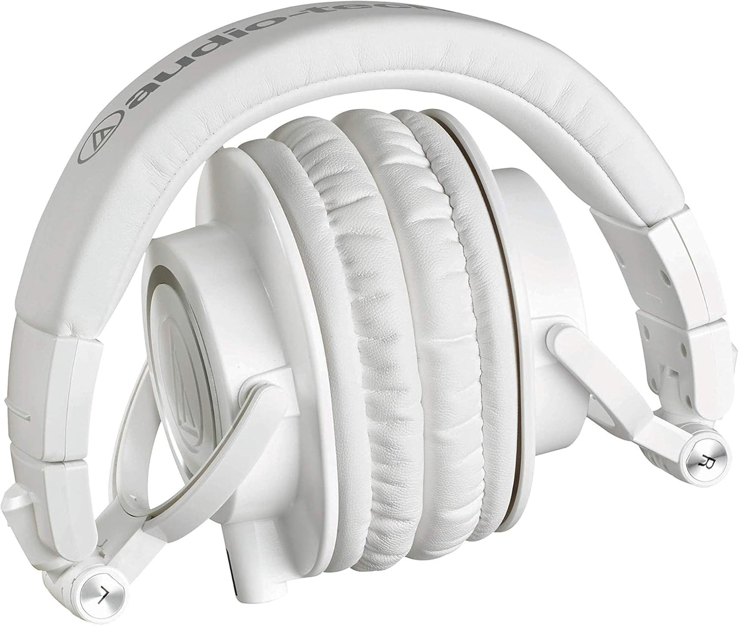 Audio-Technica ATH-M50XWH Professional Studio Monitor Headphones, White, Small