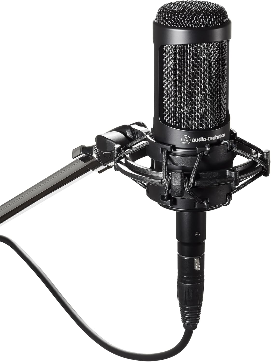 Audio-Technica AT2035 Cardioid Condenser Microphone, Perfect for Studio, Podcasting & Streaming, XLR Output, Includes Custom Shock Mount, Black