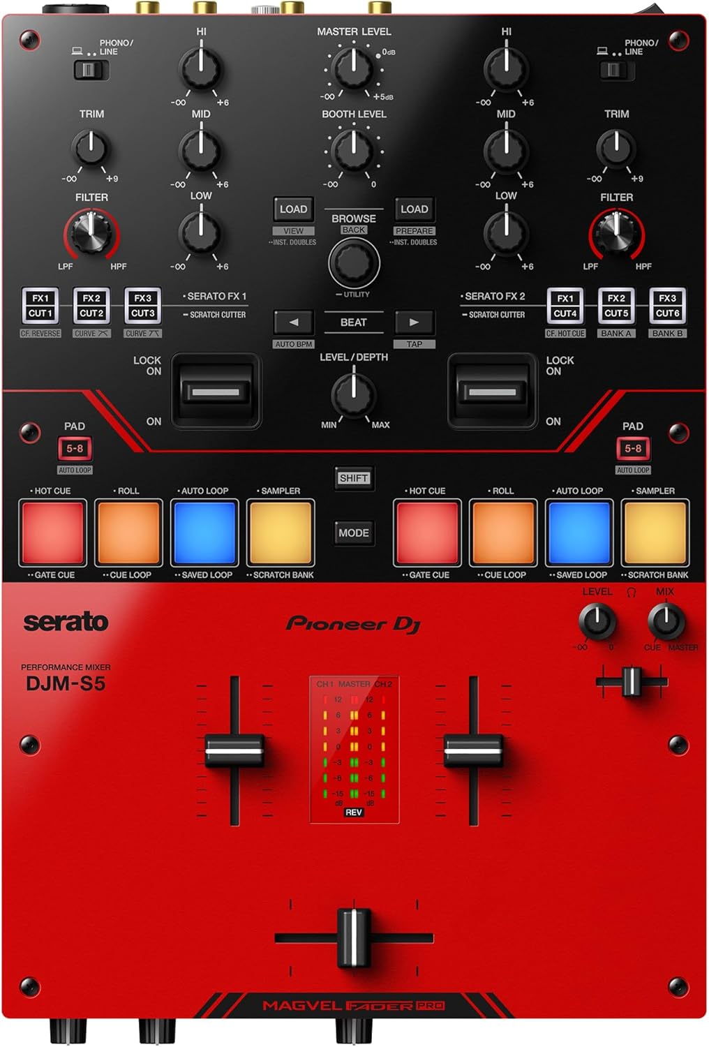 Pioneer DJ DJM-S5 2-channel Mixer for Serato DJ