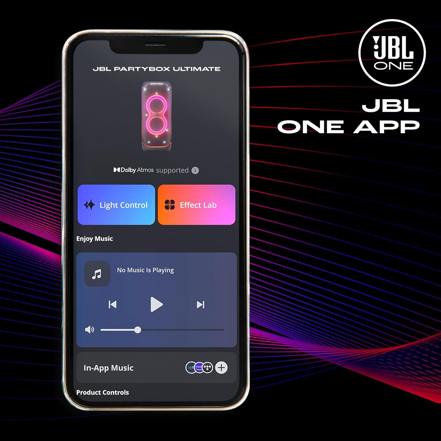 JBL Partybox Ultimate, Dynamic Lightshow, Party Pad, Wi-Fi & Bluetooth Connectivity, Dual Mic with Guitar Inputs, Pro Sound, Ipx4 Splashproof, Self Tuning, One App (Black) - Multimedia