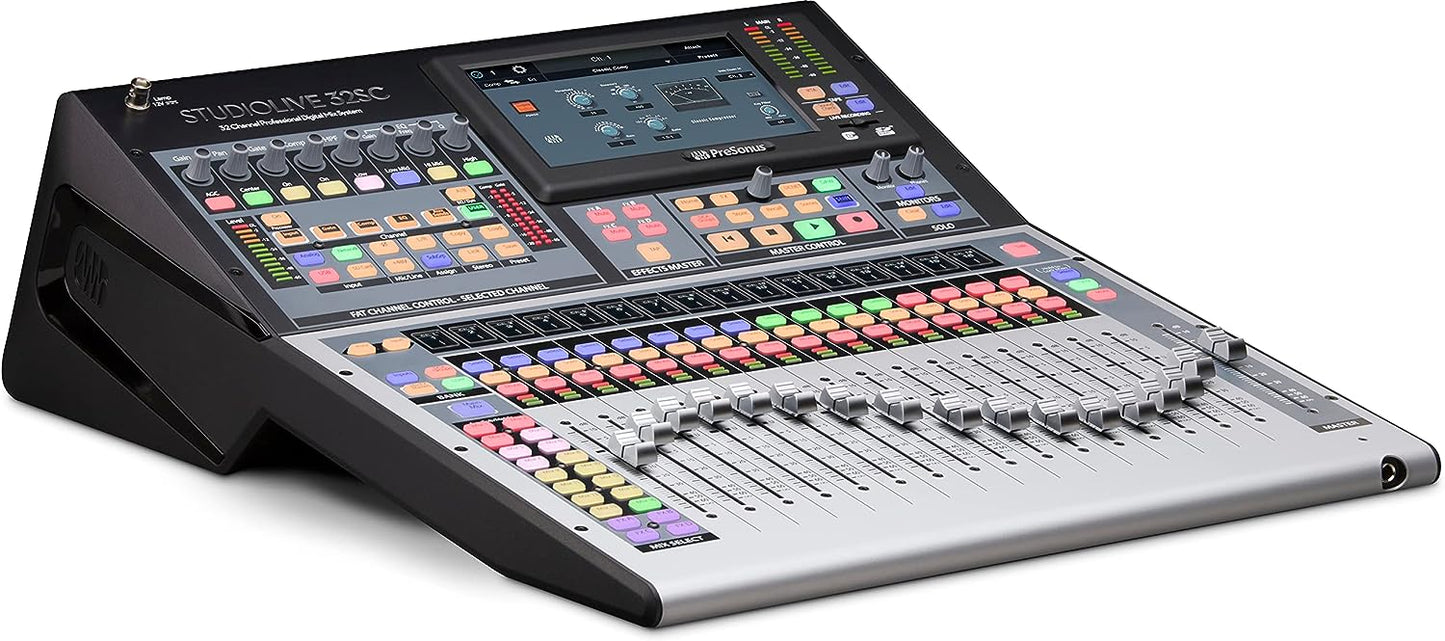 PreSonus StudioLive 32SC Compact 32-channel/26-bus digital mixer with AVB networking and dual-core FLEX DSP Engine