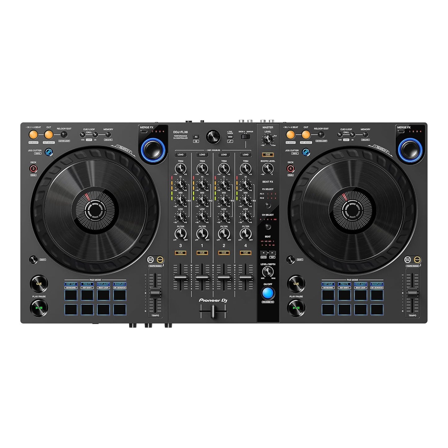 Pioneer DJ DDJ-FLX6-GT 4-deck Rekordbox and Serato DJ Controller - Graphite