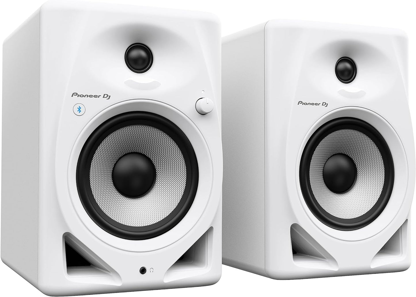 Pioneer DJ DM-50D-BT-W 5-inch Desktop Active Monitor Speaker Pair with Bluetooth - White