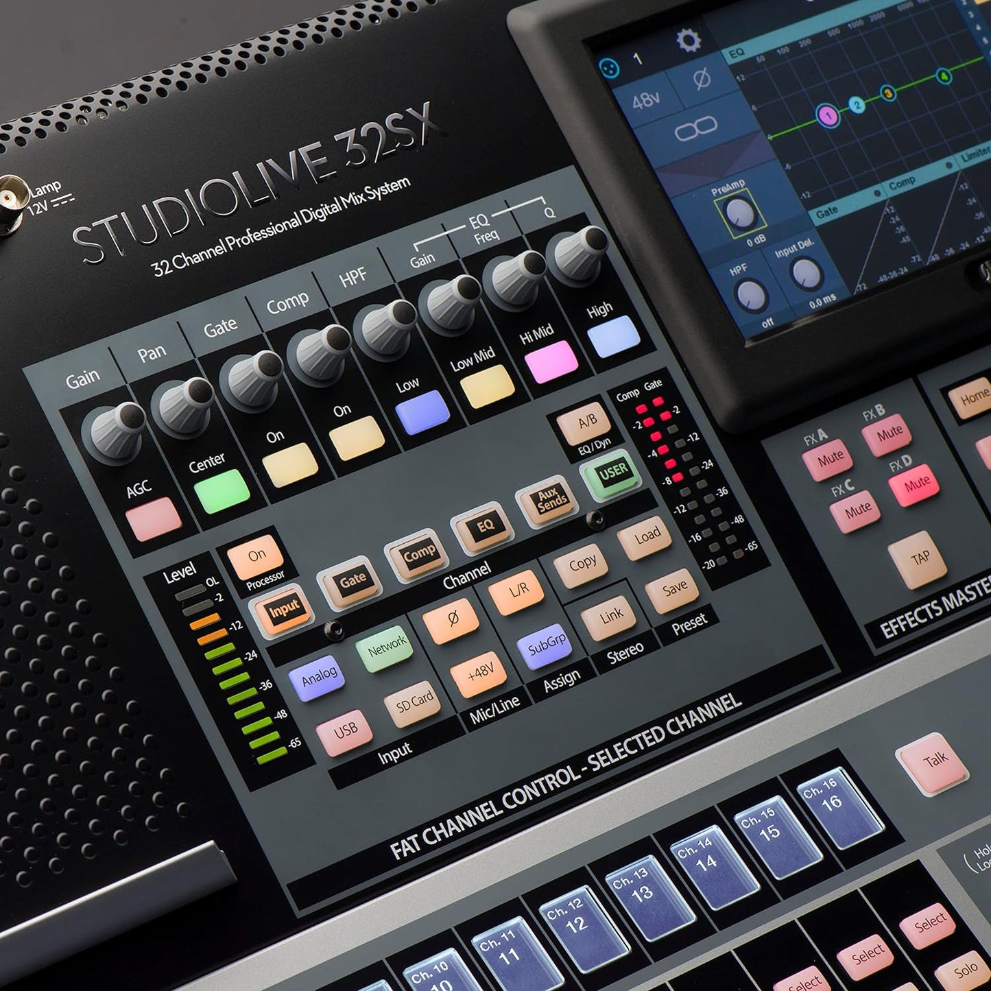 PreSonus StudioLive 32SX Compact 32-channel/26-bus digital mixer with AVB networking and dual-core FLEX DSP Engine