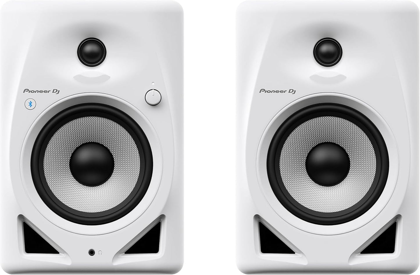 Pioneer DJ DM-50D-BT-W 5-inch Desktop Active Monitor Speaker Pair with Bluetooth - White