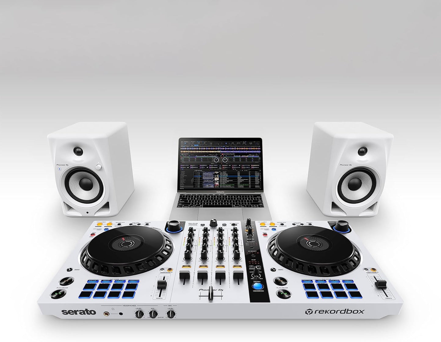 Pioneer DJ DM-50D-BT-W 5-inch Desktop Active Monitor Speaker Pair with Bluetooth - White