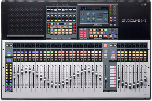 PreSonus StudioLive 64S 64-channel/43-bus digital console/recorder/interface with AVB networking and quadcore FLEX DSP Engine