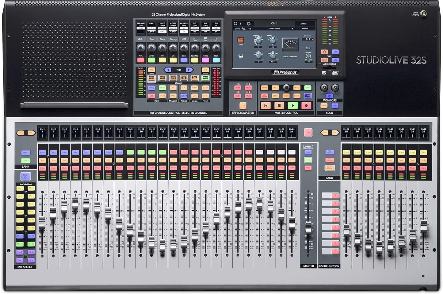 PreSonus StudioLive 32S 32-Channel/22-bus digital console/recorder/interface with AVB networking and dualcore FLEX DSP Engine