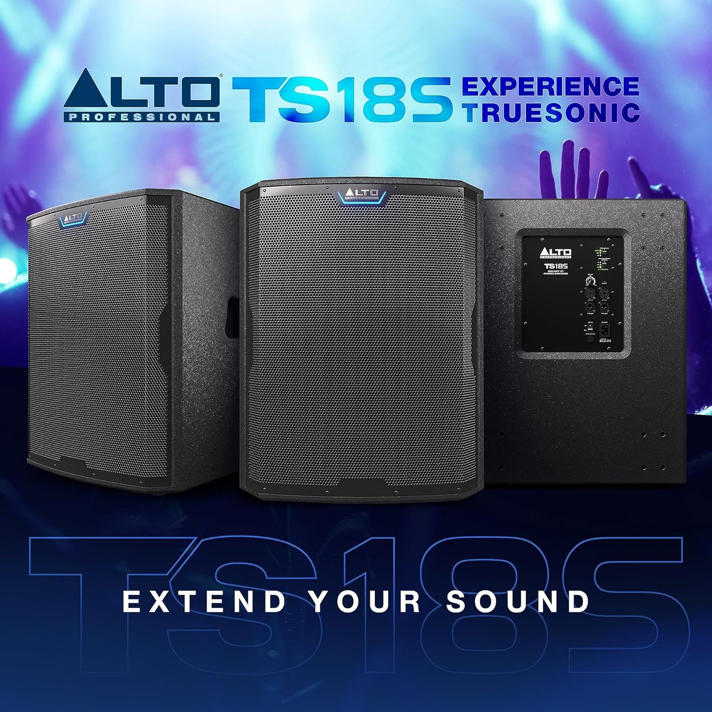 Alto Professional TS18S - 2500W 18-inch Subwoofer, Powered PA Speaker with 6 Selectable DSP Modes, Easy Setup, 137 dB, 3" Voice Coil, Superior Bass