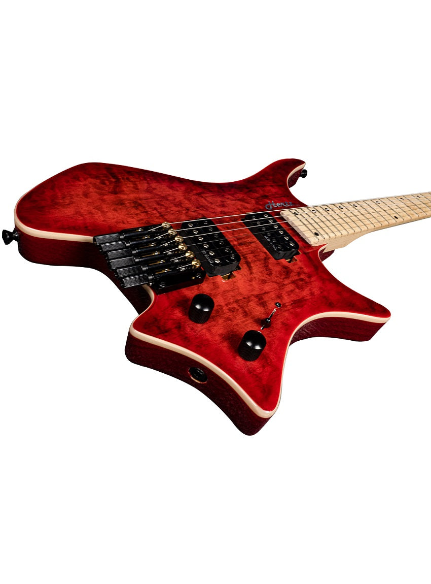 Hertz Astra Headless Electric Guitar - Red