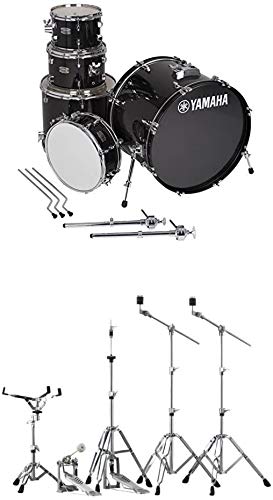 Yamaha Rydeen RDP2F5 5pc Shell Pack with 22" Bass Standard Drum Kit with GM2F53A Hardware Set, Black Glitter