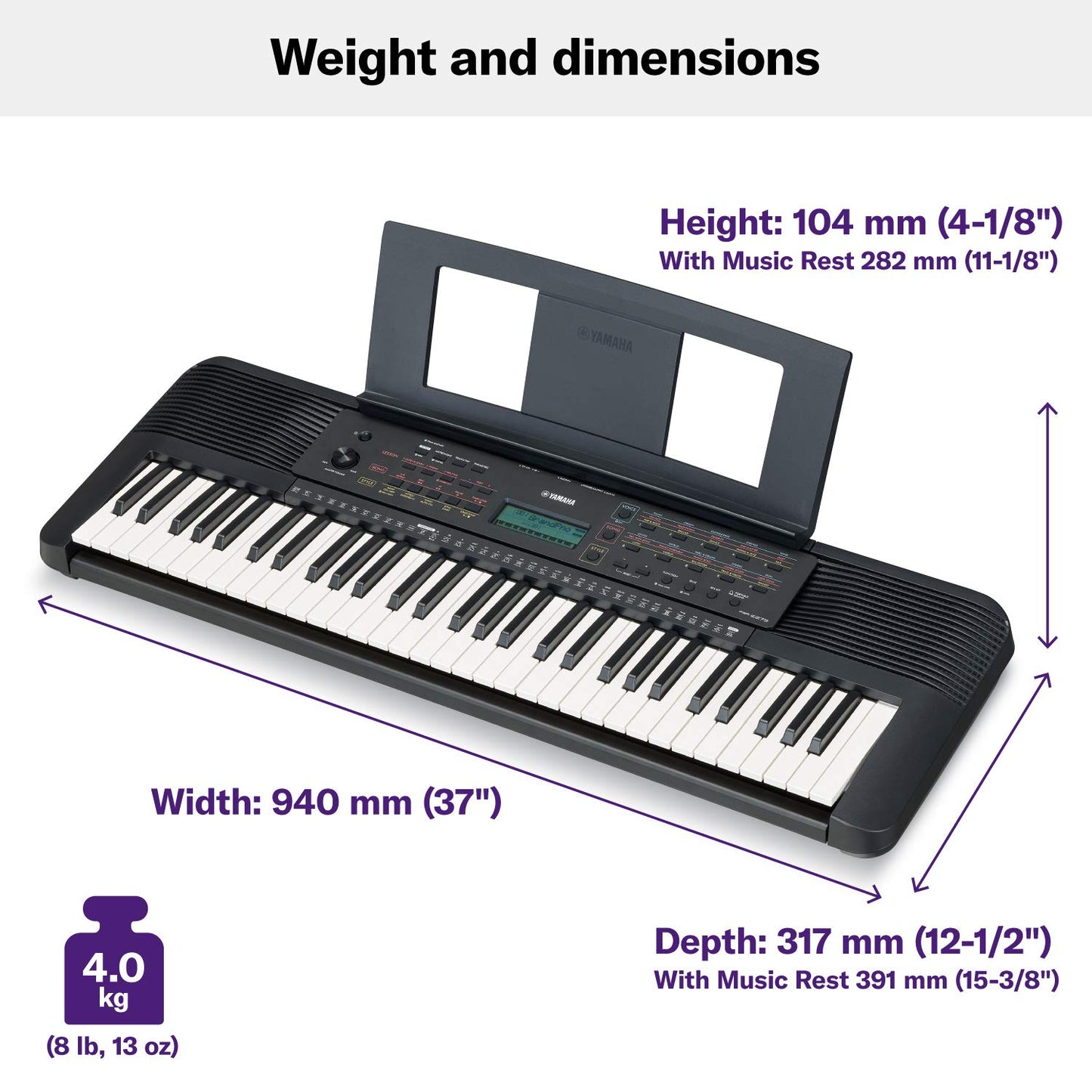 YAMAHA PSR-E273 PORTABLE KEYBOARD WITH 61 KEYS PSRE273