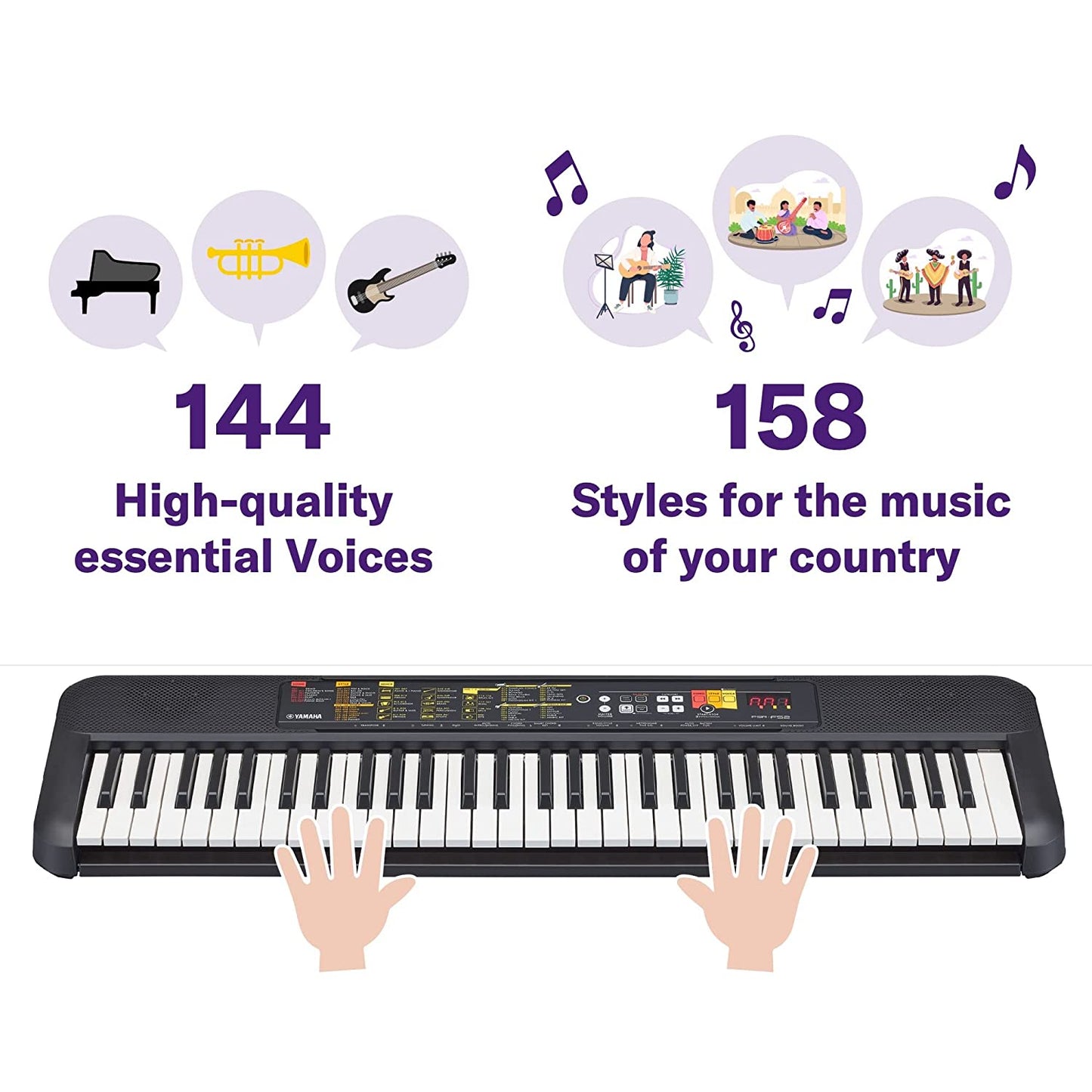 YAMAHA PSR-F52 PORTABLE KEYBOARD WITH 61 KEYS