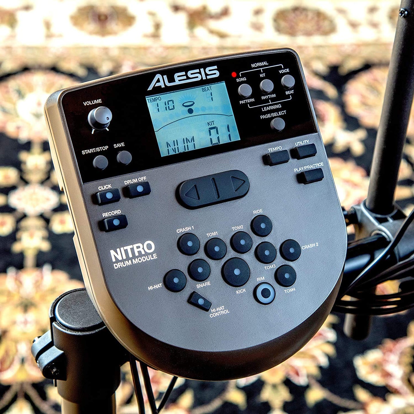 Alesis Nitro Mesh Kit | Eight Piece All-Mesh Electronic Drum Kit with Play Along Tracks, Drum Sticks & Drum Key Included